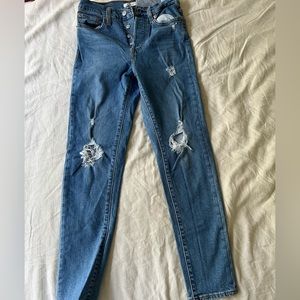 Levi’s denim high rise wedgie skinny jeans size 2